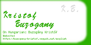 kristof buzogany business card