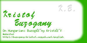 kristof buzogany business card